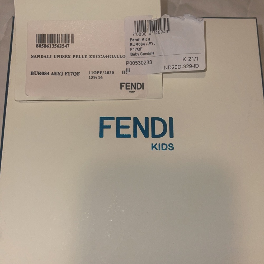 Fendi Pelle Zucca Baby Sandals (Size III) - Picture 8 of 8